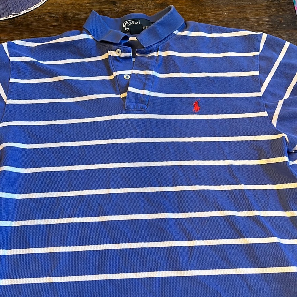 Polo by Ralph Lauren blue polo shirt. Size large